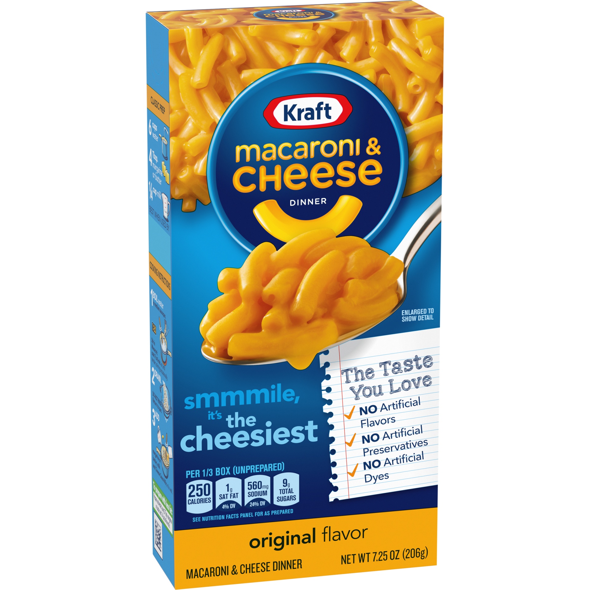 slide 9 of 14, Kraft Original Macaroni & Cheese Dinner, 7.25 oz