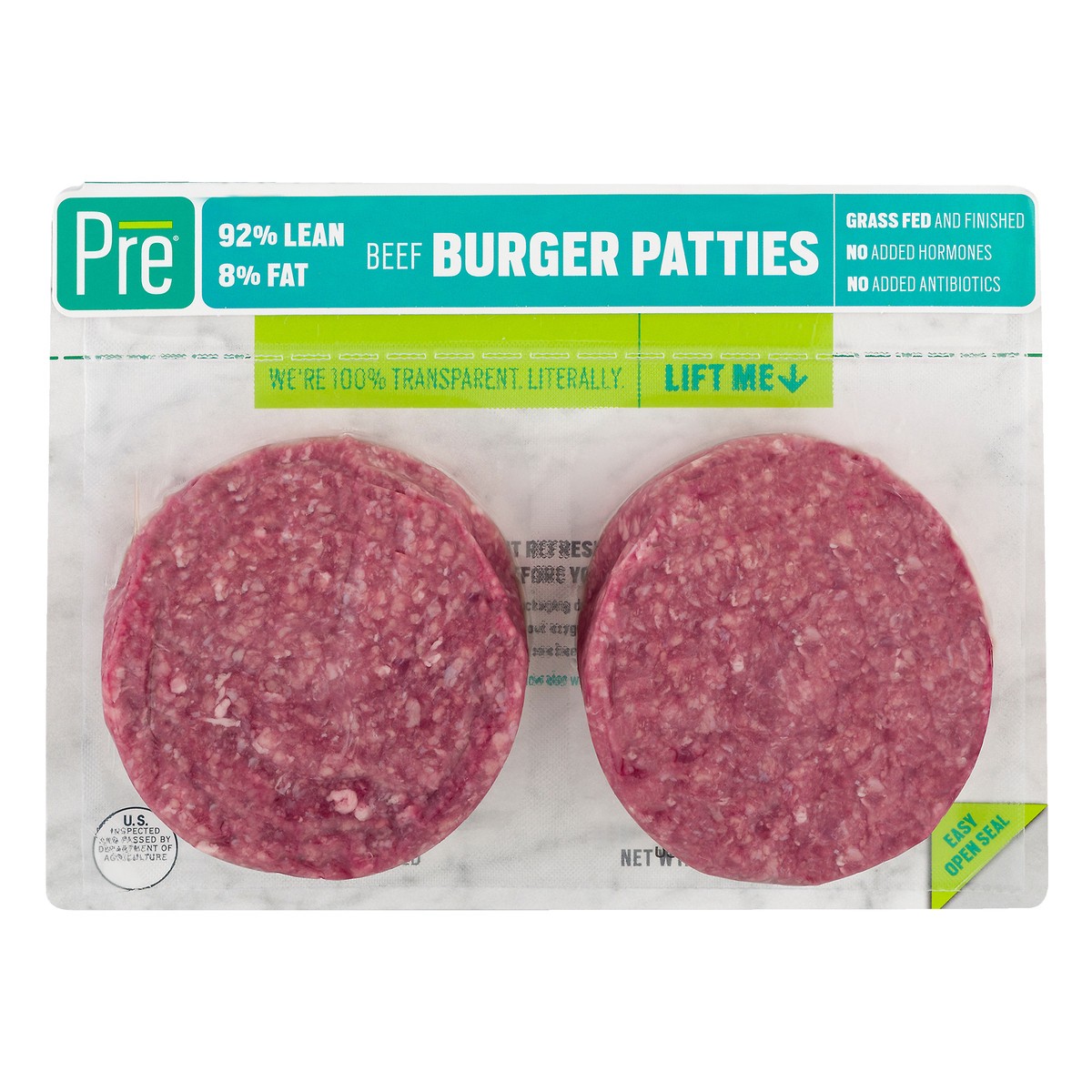 slide 6 of 12, Pre Beef Burger Patties 10.7 oz, 10.7 oz