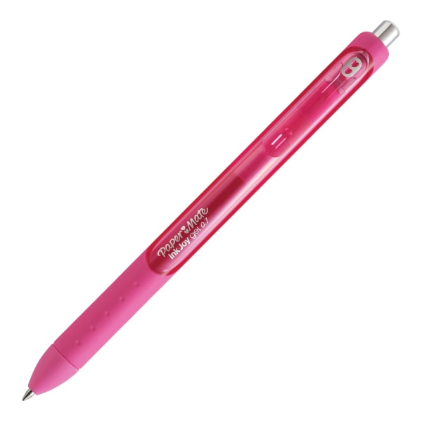 slide 1 of 1, Paper Mate Inkjoy Gel Pen, Medium Point, 0.7 Mm, Pink Barrel, Pink Ink, 1 ct