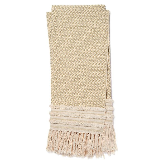 slide 1 of 1, Magnolia Home by Joanna Gaines Mackie Throw Blanket - Gold/Ivory, 1 ct