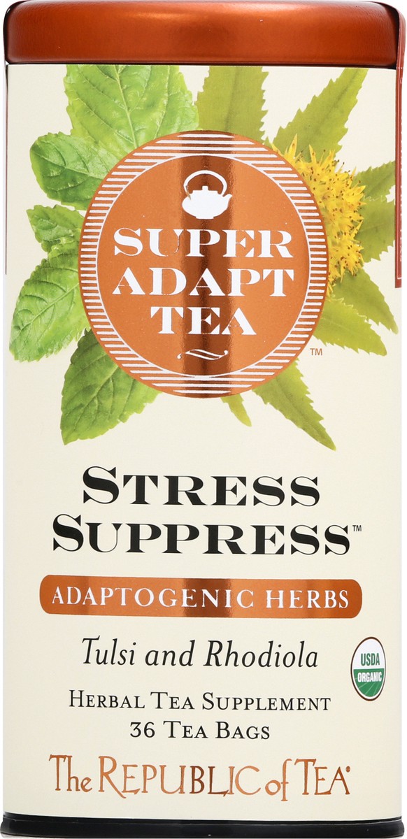 slide 5 of 9, The Republic of Tea Bags Stress Suppress Super Adapt Tea- 36 ct, 36 ct