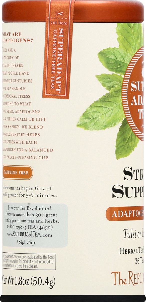 slide 9 of 9, The Republic of Tea Bags Stress Suppress Super Adapt Tea- 36 ct, 36 ct
