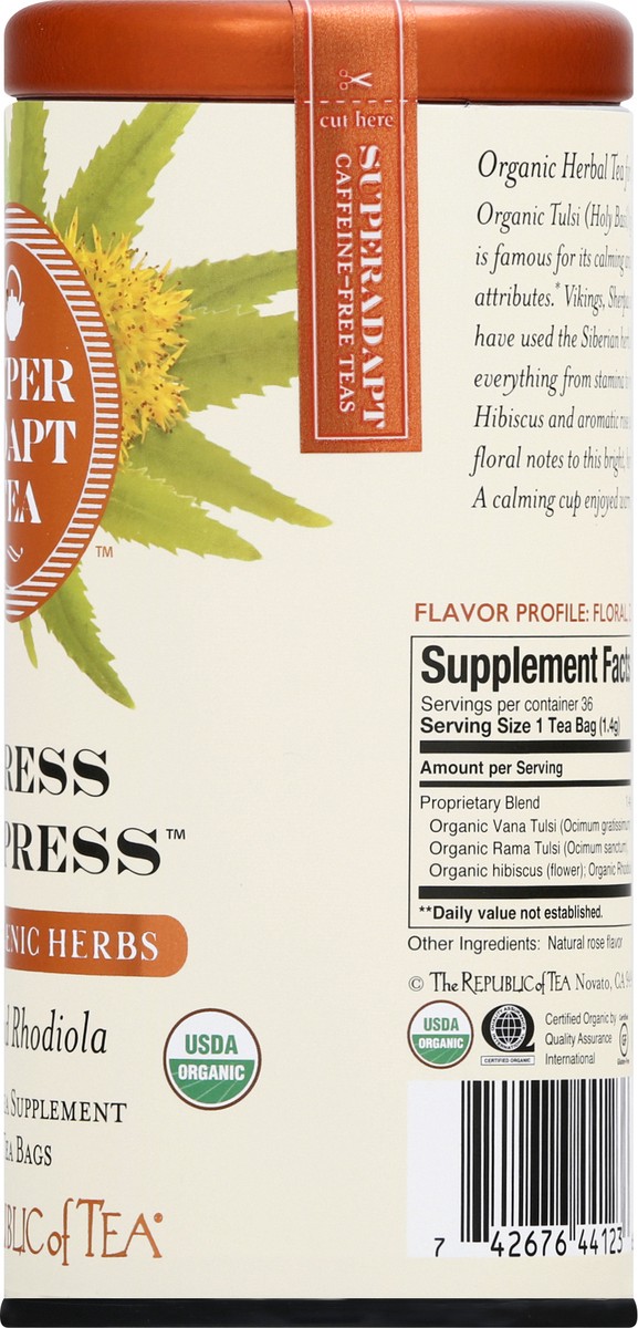 slide 8 of 9, The Republic of Tea Bags Stress Suppress Super Adapt Tea- 36 ct, 36 ct