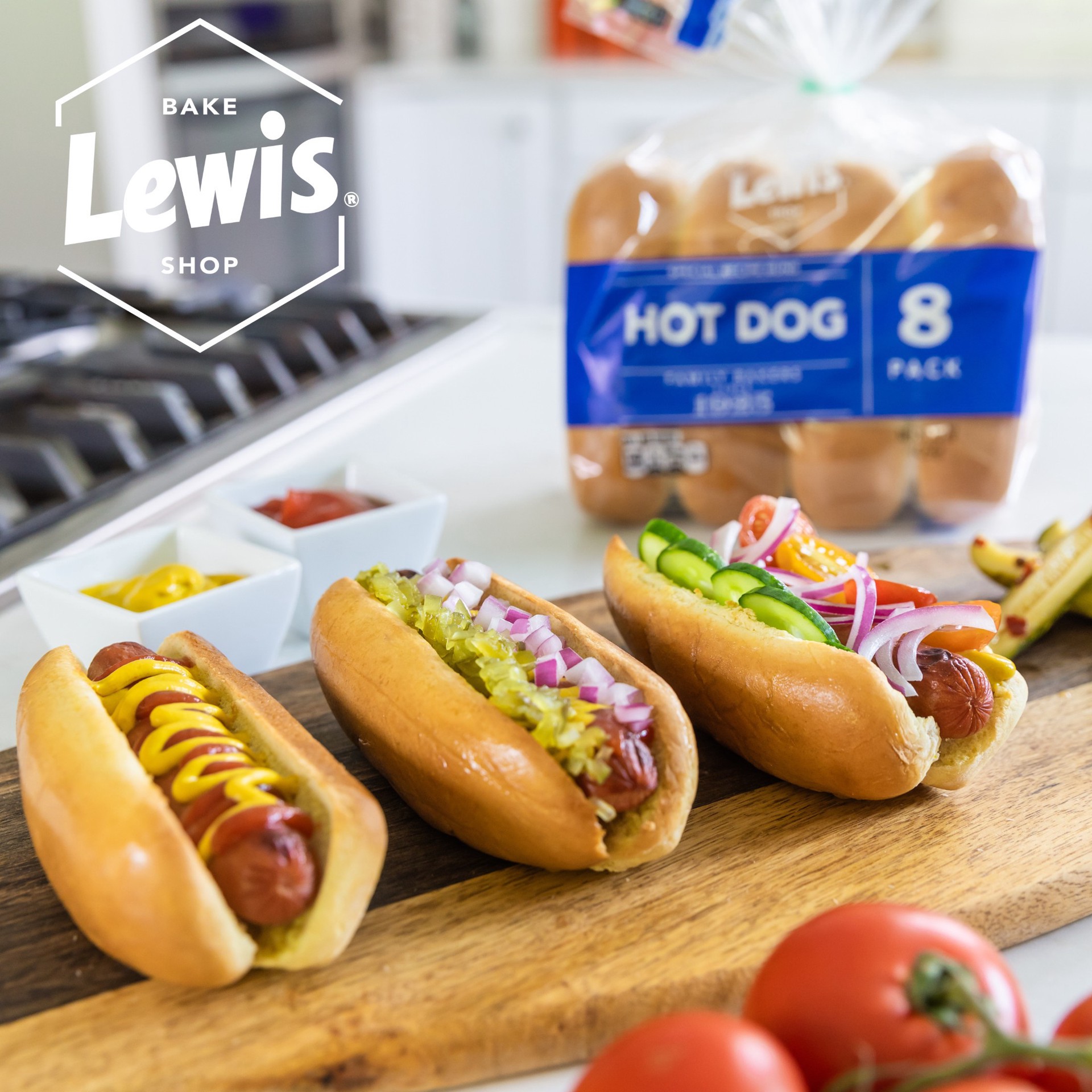 slide 5 of 5, Lewis Bakeries White Hot Dog Buns, 15 oz, 8 Count, 15 oz