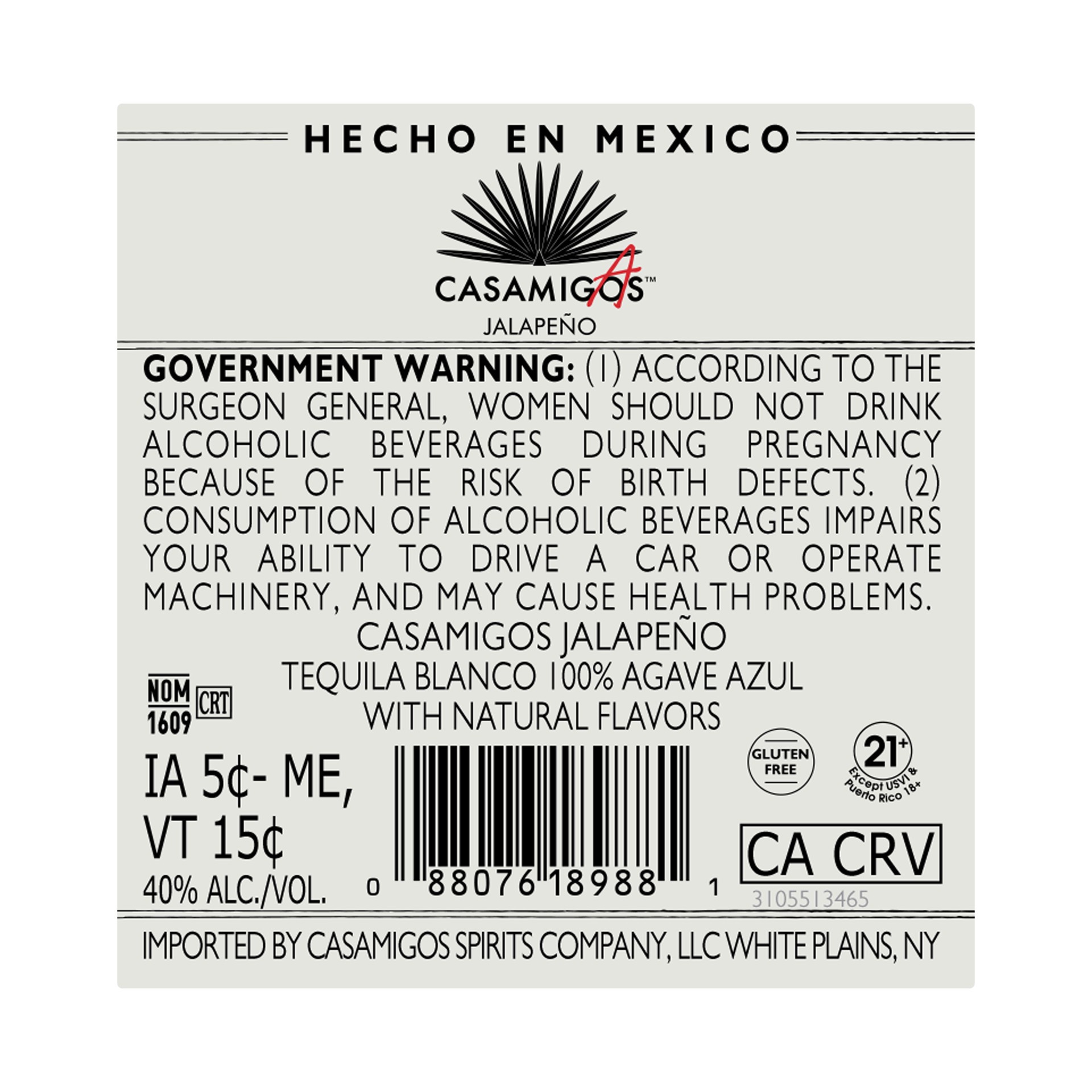 slide 3 of 3, Casamigos Jalapeno Blanco, 375 ml