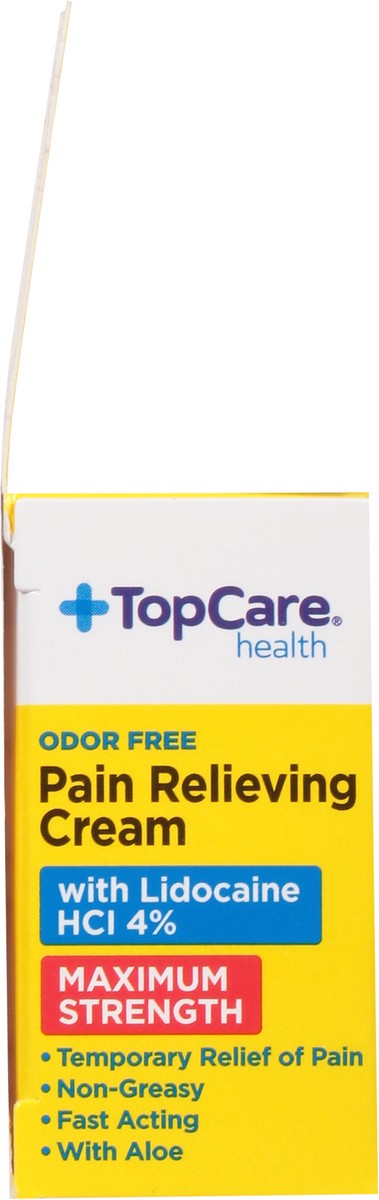 slide 3 of 9, TopCare Health Odor Free Maximum Strength Pain Relieving Cream with Lidocaine HCl 4% 2.7 oz, 2.7 oz