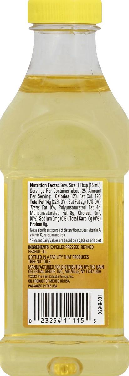 slide 6 of 6, Hain Pure Foods Peanut Oil 12.7 oz, 12.7 oz