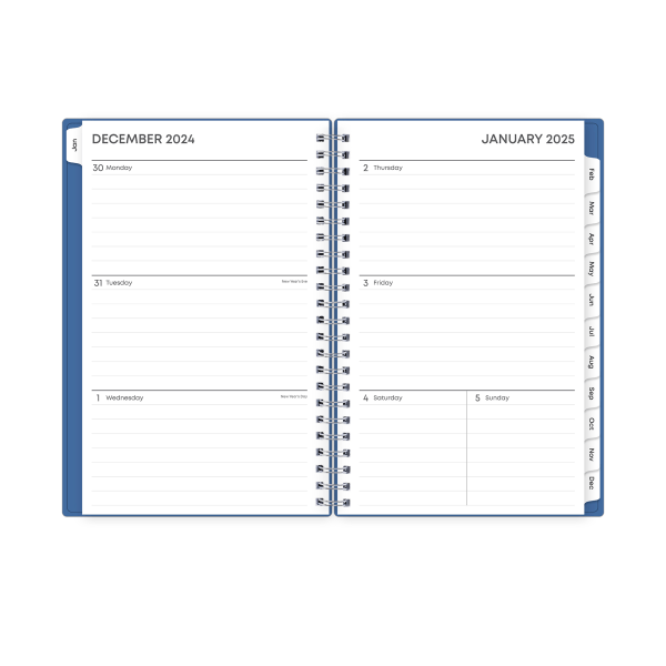 slide 5 of 7, 2025 Blue Sky Weekly/Monthly Planning Calendar, 5"" X 8"", Solid Azure, January To December, 148913, 1 ct