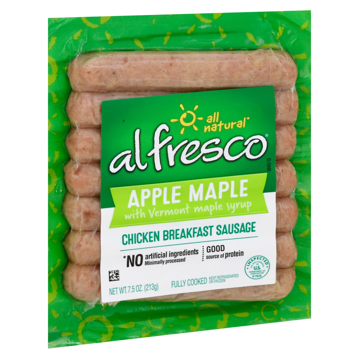 slide 10 of 10, al fresco Apple Maple Chicken Sausage, 7.5 oz