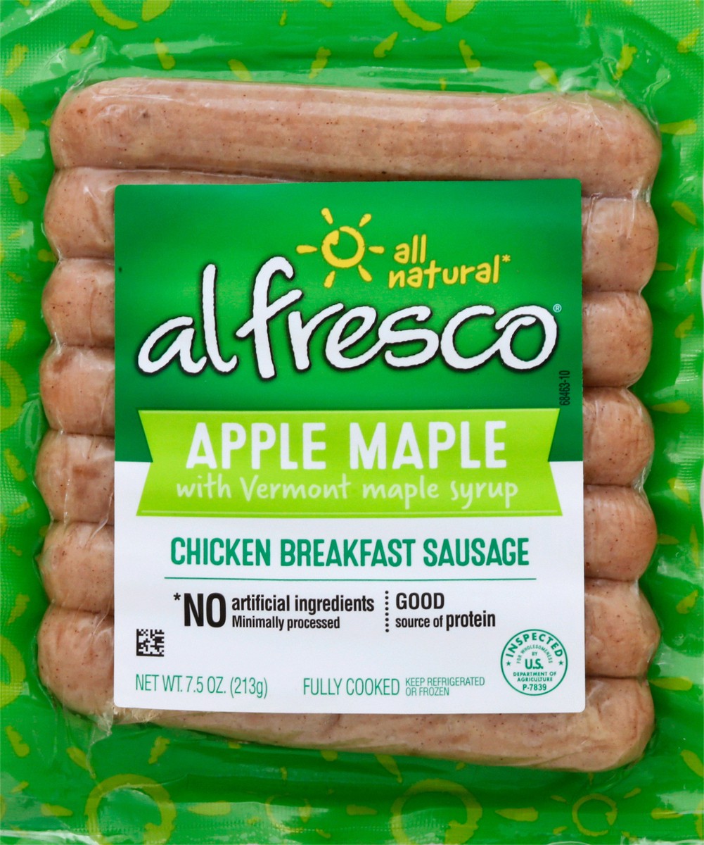 slide 9 of 10, al fresco Apple Maple Chicken Sausage, 7.5 oz