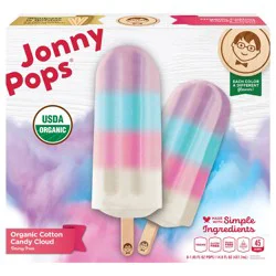 Jonny Pops Organic Cotton Candy Cloud Water Pops, 8 pk
