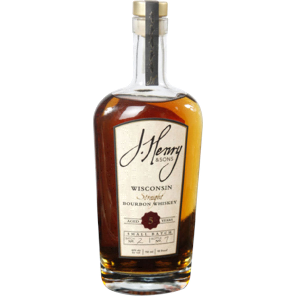 slide 1 of 1, J Henry & Sons, Bourbon Whiskey, 5 Year, 750 ml