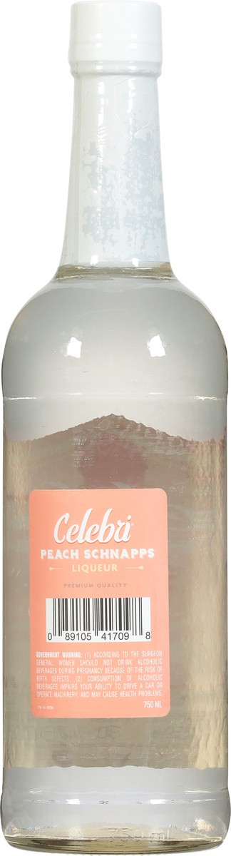 slide 7 of 12, Celebri Peach Schnapps Liqueur 750 ml, 750 ml