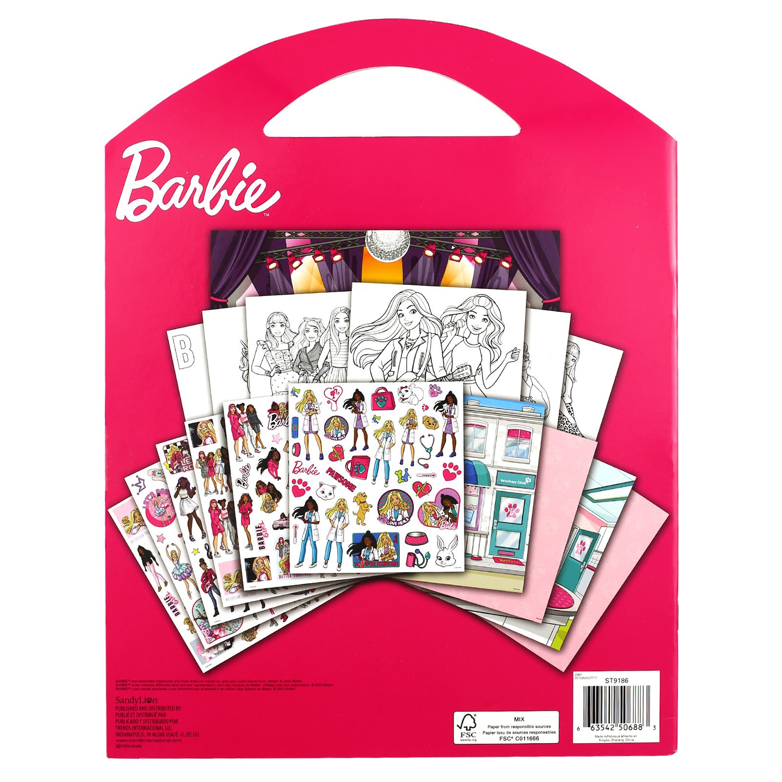 slide 2 of 3, Trends International Barbie Grab & Go Sticker Activity Set, 8.5 in x 11 in