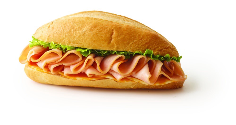 slide 1 of 1, Grab & Go Honey Smoked Turkey With Colby Jack Sandwich, 7 oz