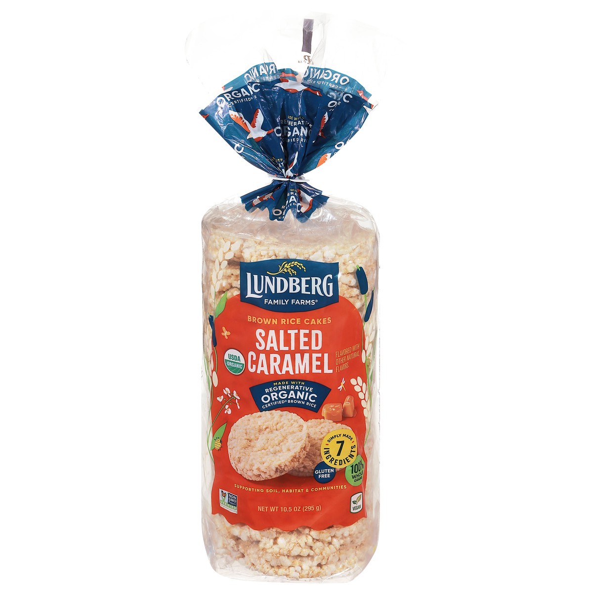 slide 1 of 1, Lundberg Family Farms Organic Salted Caramel Brown Rice Cakes 10.5 oz, 11 oz