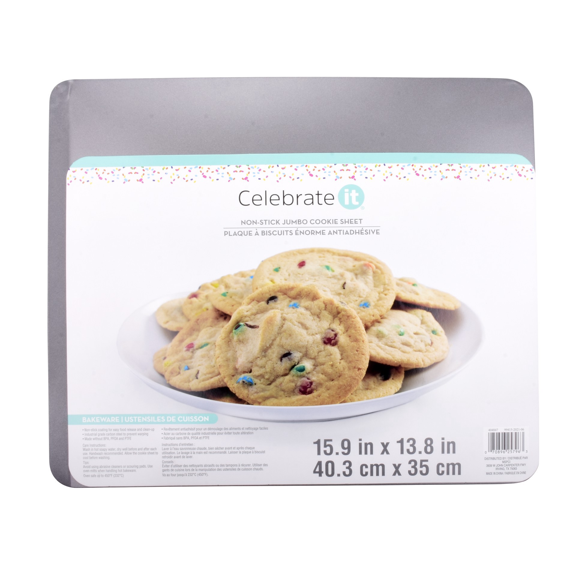 slide 3 of 6, Non-Stick Jumbo Cookie Sheet By Celebrate It, 15.9 in x 13.8 in