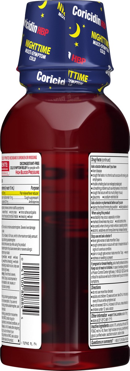 slide 4 of 8, Coricidin Nighttime Cherry Liquid Cold Medicine, 12 fl oz