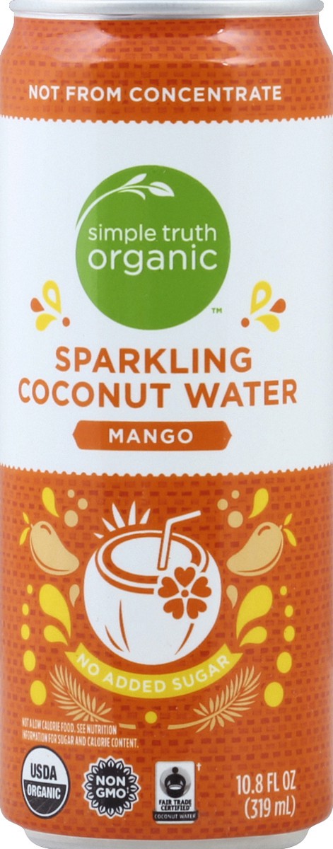 slide 3 of 4, Simple Truth Organic Mango Sparkling Coconut Water, 10.8 fl oz