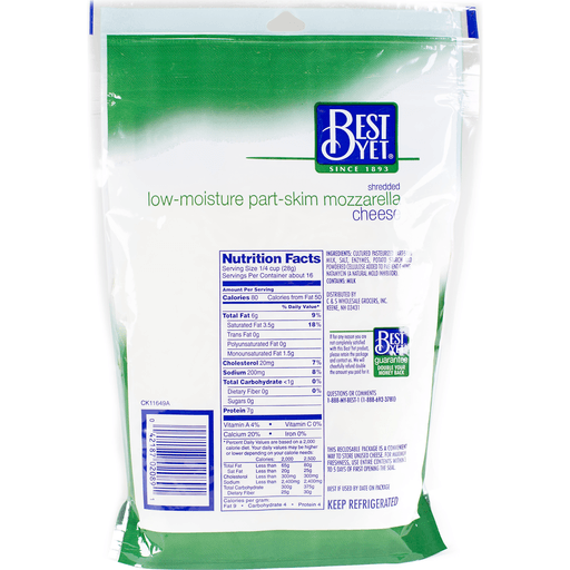 slide 2 of 2, Best Yet Mozzarella Part SKim, 16 oz