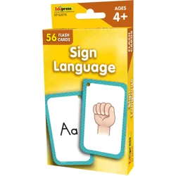 Teacher Created Resources Sign Language Flash Cards, 5-1/8" x 3-1/8", Pack of 56