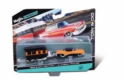 Maisto Design Tow & Go 1955 Buick Century & Alameda Trailer - Orange/Black