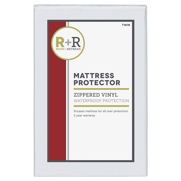 slide 1 of 1, Room + Retreat Zippered Waterproof Mattress Protector, Queen, 1 ct