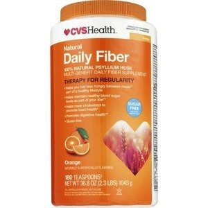 slide 1 of 1, CVS Health Natural Daily Fiber Supplement, Orange, 180 Doses, 36.8 oz; 2.3 lb; 1043 gram