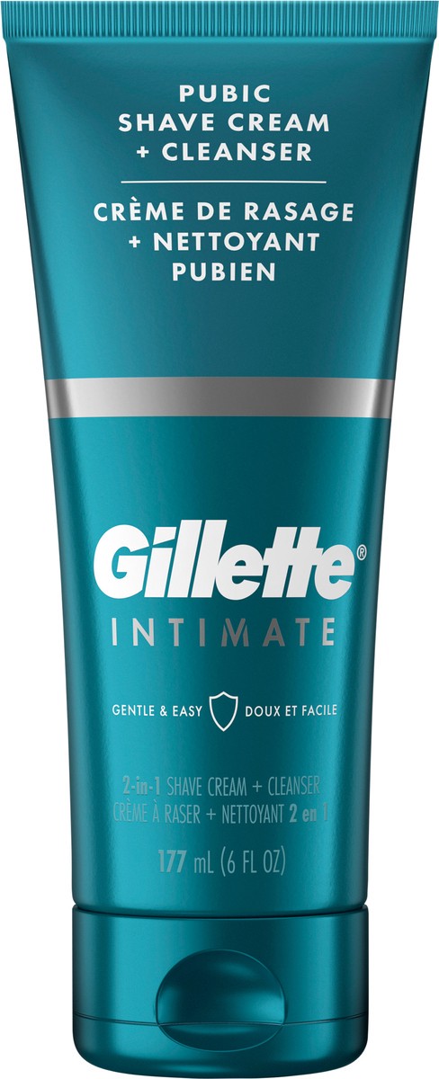 slide 2 of 3, Gillette Intimate 2-In-1 Pubic Shave Cream & Cleanser, 6 Oz, 1 ct