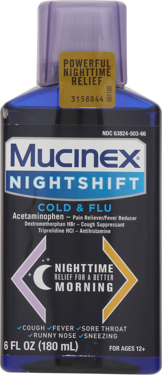 slide 5 of 10, Mucinex Nightshift Cold & Flu 6 oz, 6 oz