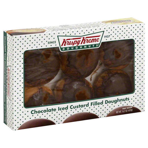 slide 1 of 4, Krispy Kreme Choc Ice Cust 6Ct, 16.4 oz