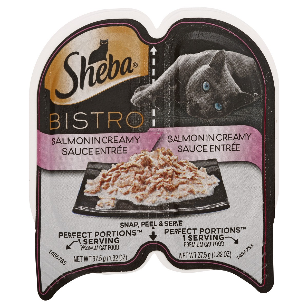 slide 4 of 5, Sheba Bistro Salmon in Creamy Sauce Entree Cat Food 2 - 37.5 g Packs, 2 ct