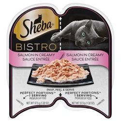Sheba Perfect Portions Bistro Premium Salmon in Creamy Sauce Entree Cat Food 2 ea