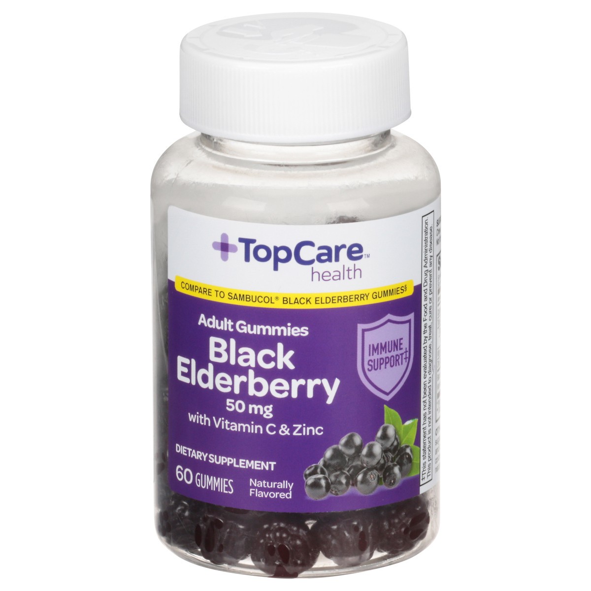 slide 11 of 15, TopCare Health Adult 50 mg Black Elderberry with Vitamin C & Zinc 60 Gummies, 60 ct