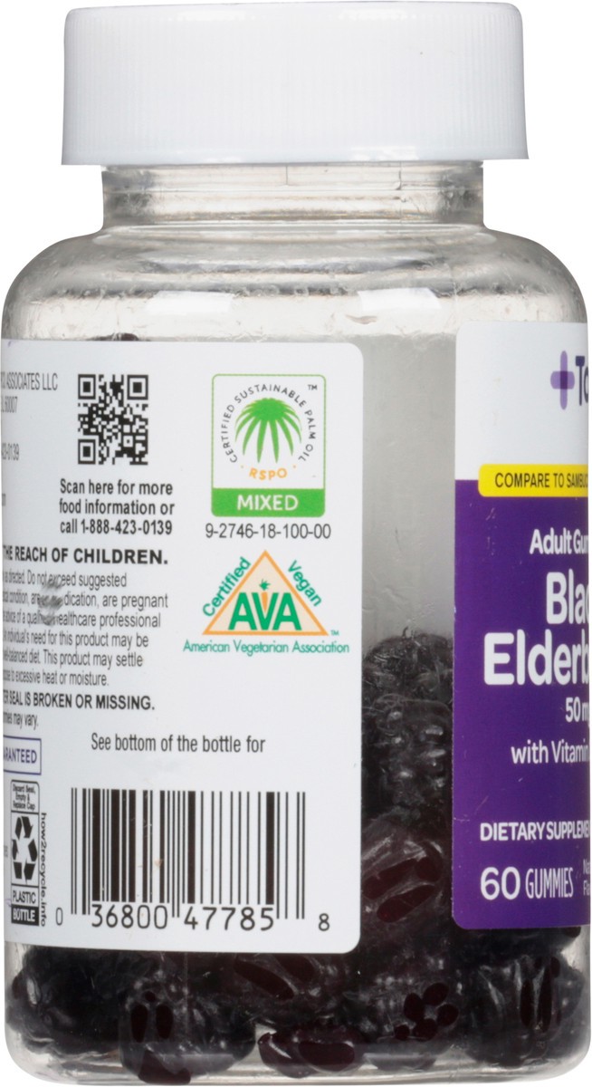 slide 6 of 15, TopCare Health Adult 50 mg Black Elderberry with Vitamin C & Zinc 60 Gummies, 60 ct