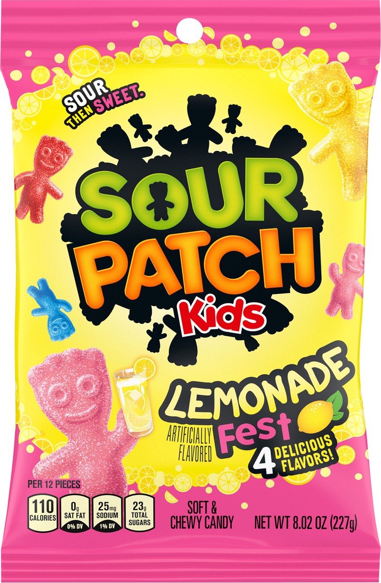 slide 2 of 9, SOUR PATCH KIDS Lemonade Fest Soft & Chewy Candy, 8.02 oz, 8.02 oz