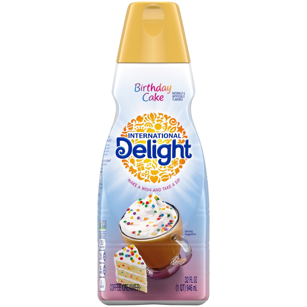 slide 6 of 9, International Delight Birthday Cake Coffee Creamer, 1 Quart, 32 fl oz