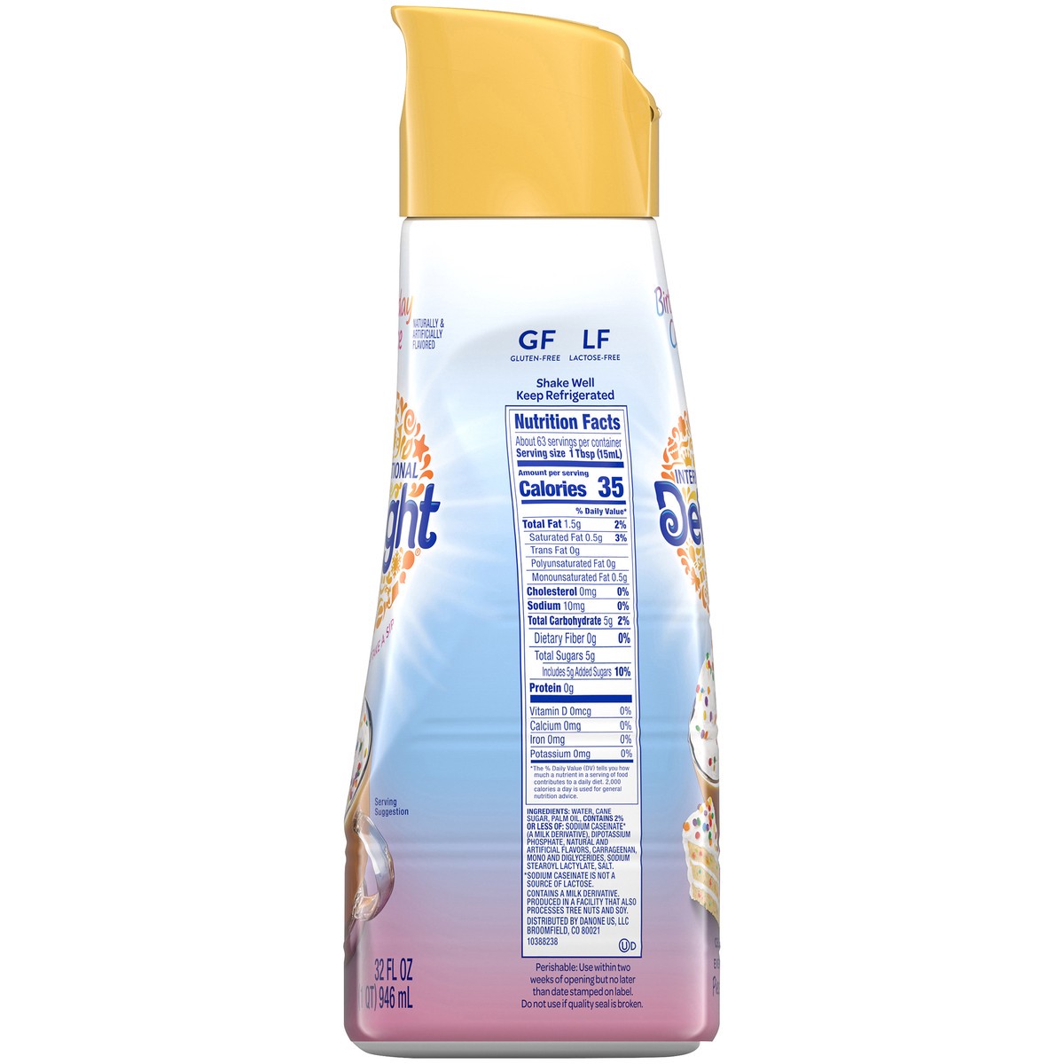 slide 8 of 9, International Delight Birthday Cake Coffee Creamer, 1 Quart, 32 fl oz