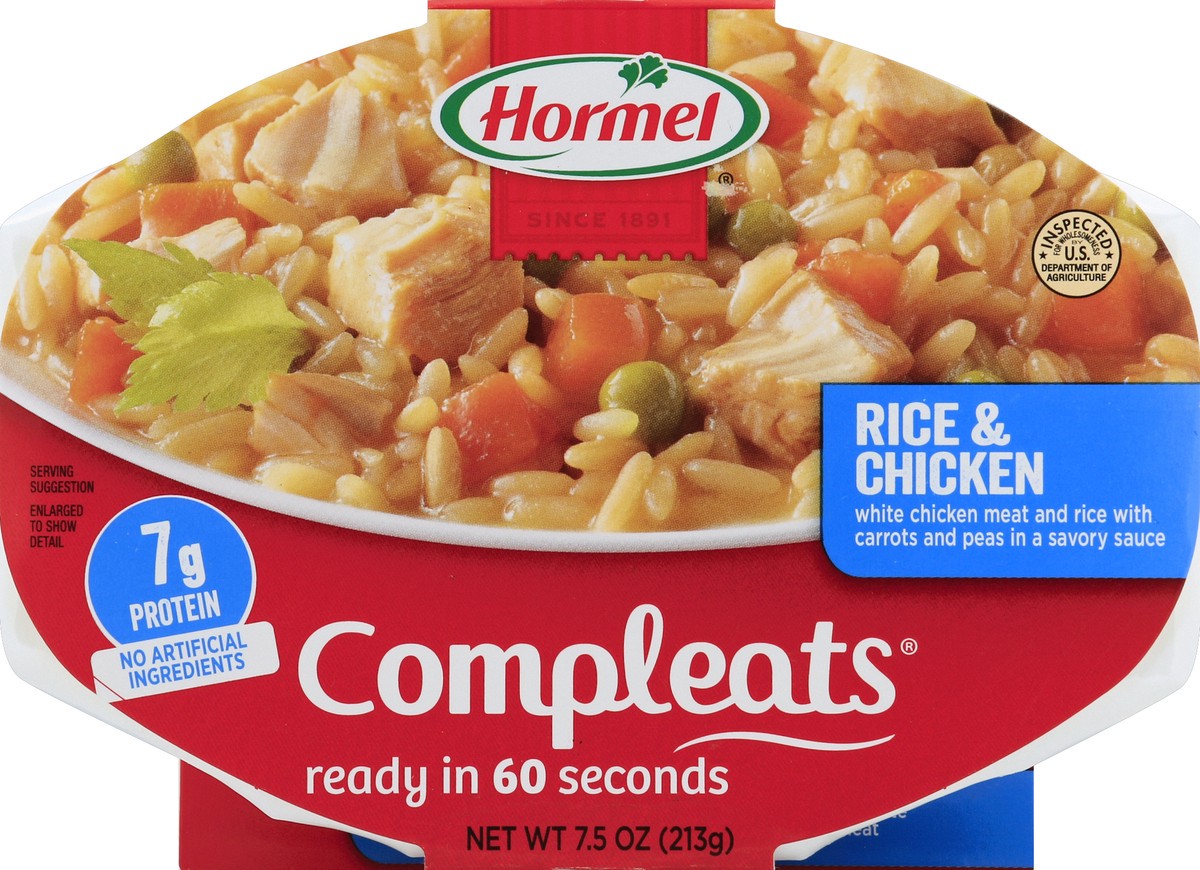 slide 5 of 7, Hormel COMPLEATS Rice & Chicken, 7.5 oz