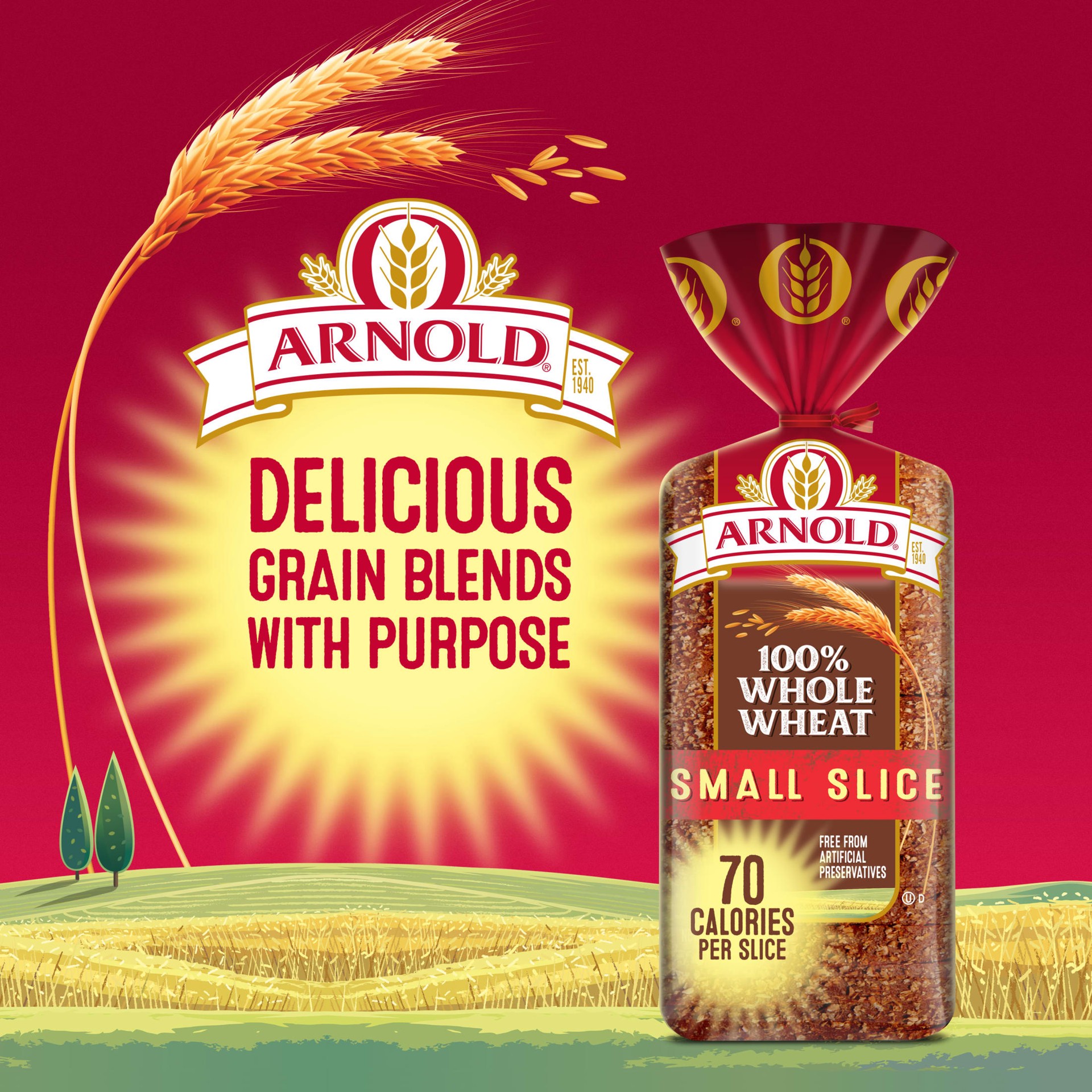 slide 5 of 8, Arnold Small Slice Whole Wheat Bread, 18 oz, 18 oz