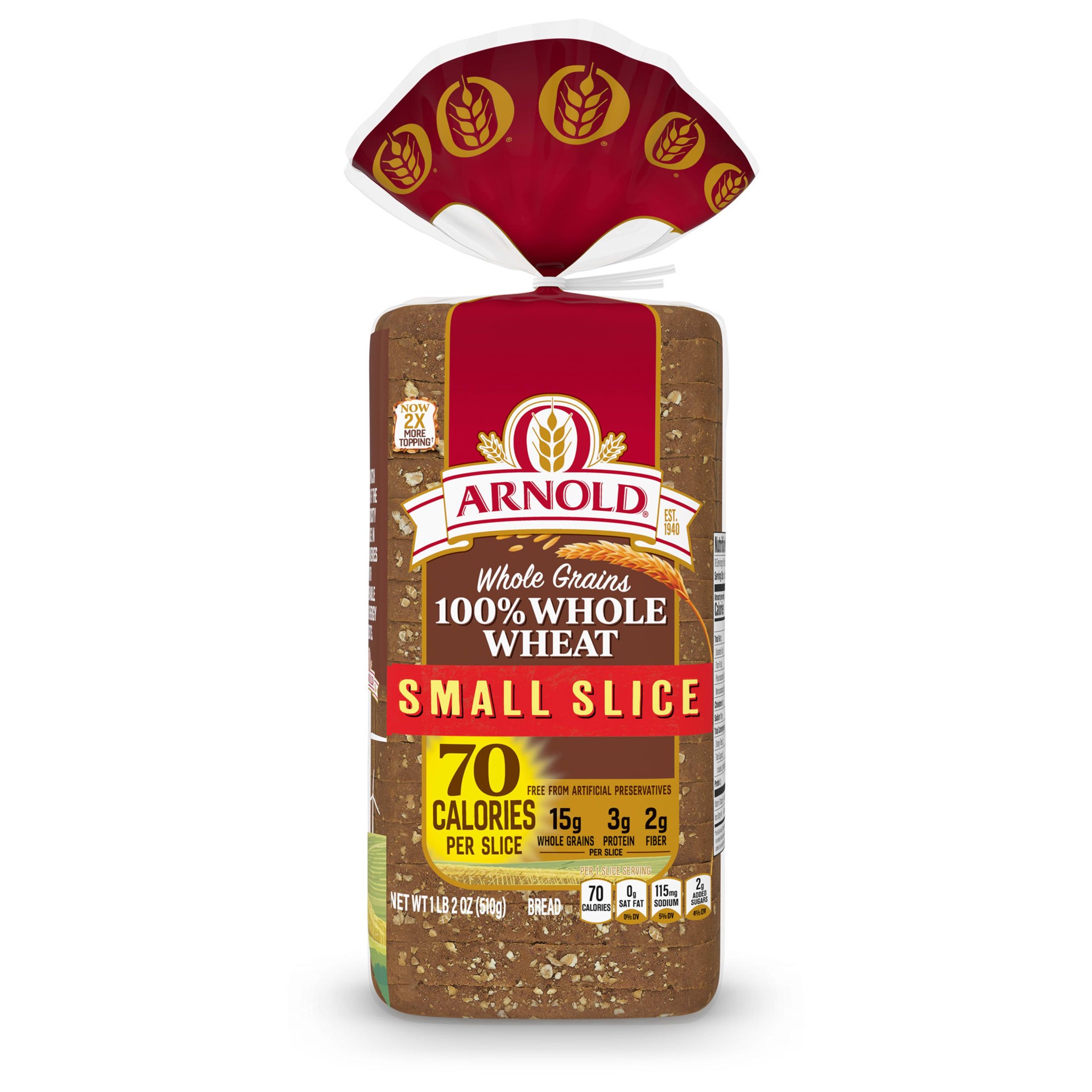 slide 3 of 8, Arnold Small Slice Whole Wheat Bread, 18 oz, 18 oz