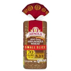 Arnold Small Slice Whole Wheat Bread, 18 oz