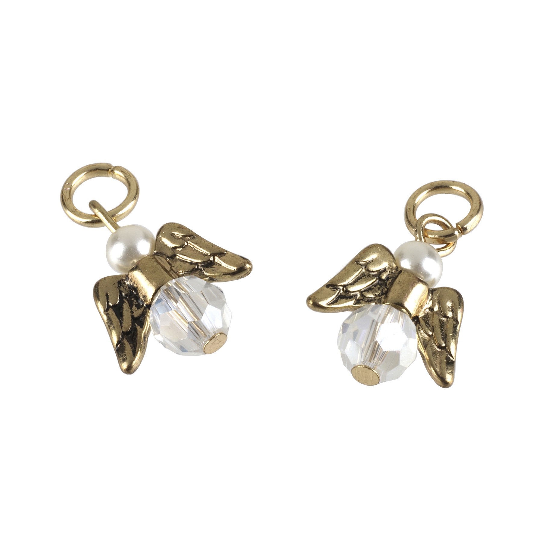 slide 2 of 3, Charmalong Gold Angel Charms By Bead Landing, 8mm x 17mm