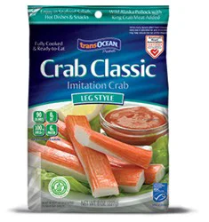 Trans-Ocean Crab Classic Leg Style Imitation Crab 8 oz