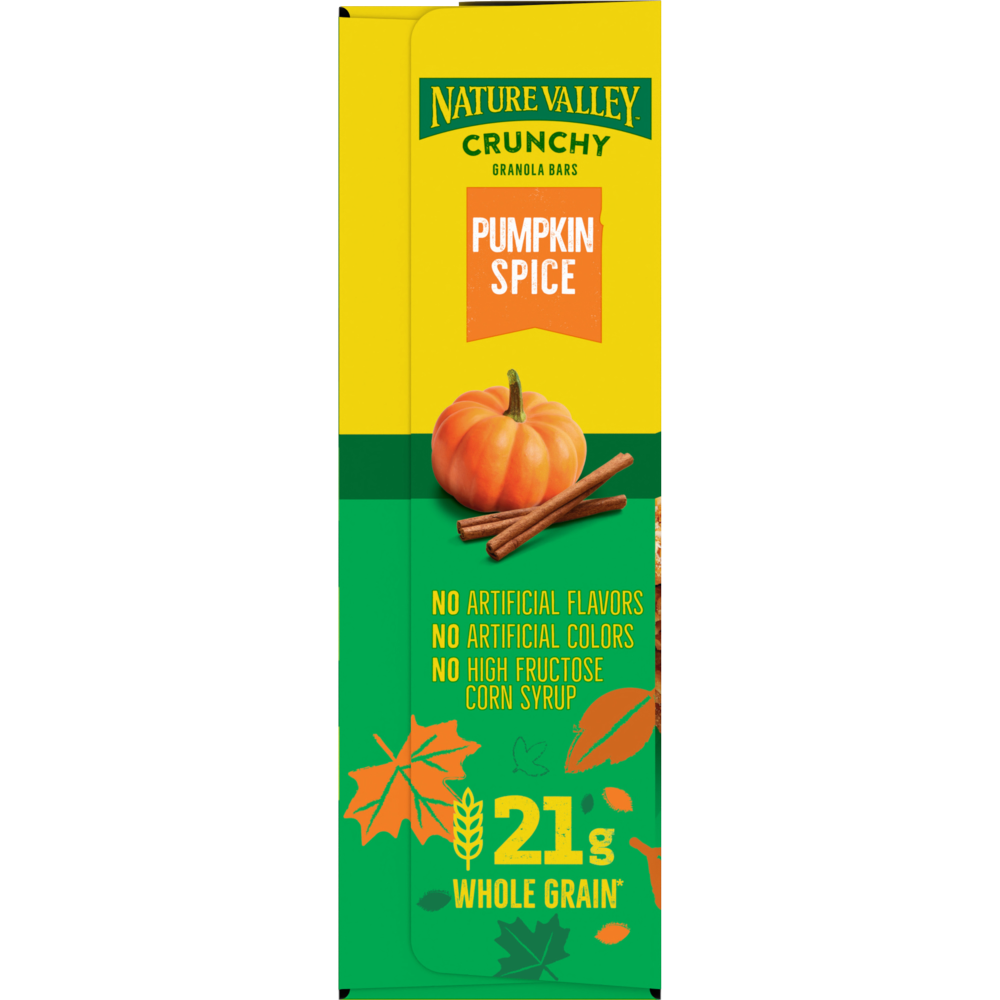 slide 4 of 6, Nature Valley Crunchy Granola Bars, Pumpkin Spice, Limited Edition Flavor, 12 Bars, 8.94 oz (6 Pouches), 6 ct