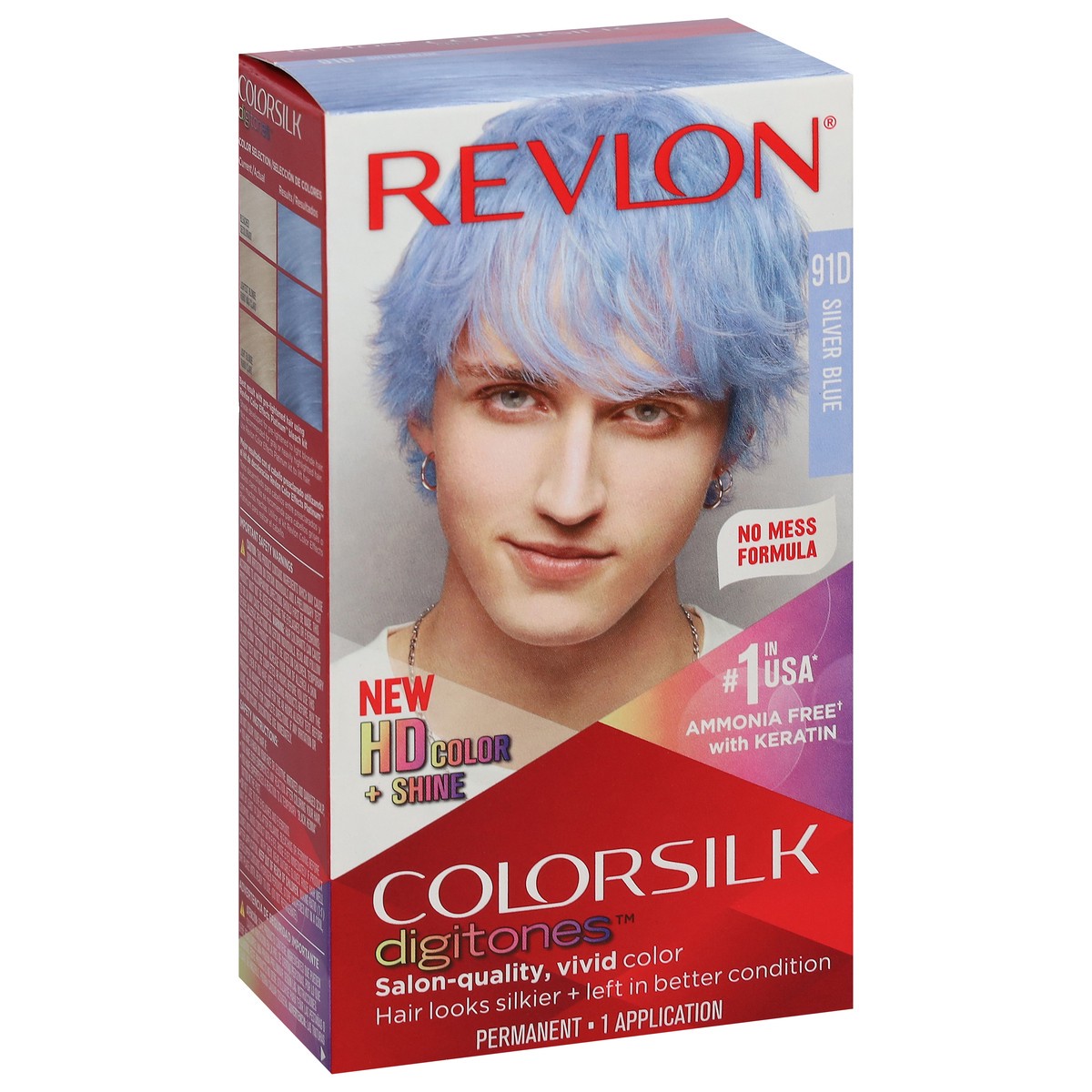 slide 6 of 9, Revlon ColorSilk Digitones 91D Silver Blue Permanent Hair Color 1 ea, 1 ct