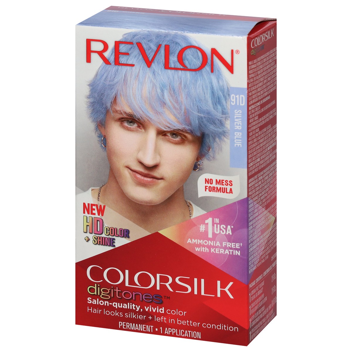 slide 5 of 9, Revlon ColorSilk Digitones 91D Silver Blue Permanent Hair Color 1 ea, 1 ct