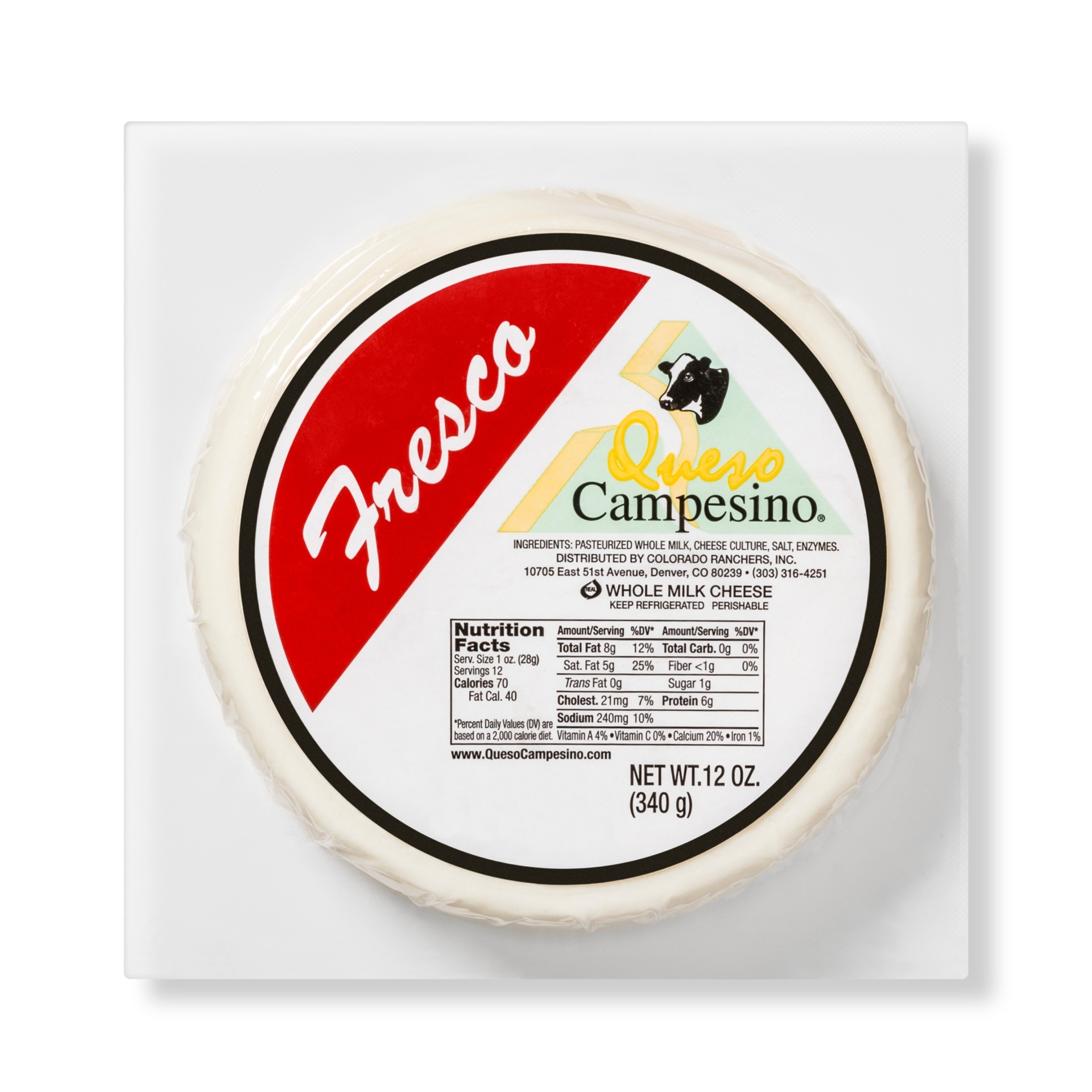 slide 1 of 1, Queso Campesino Fresh Cheese, 12 oz