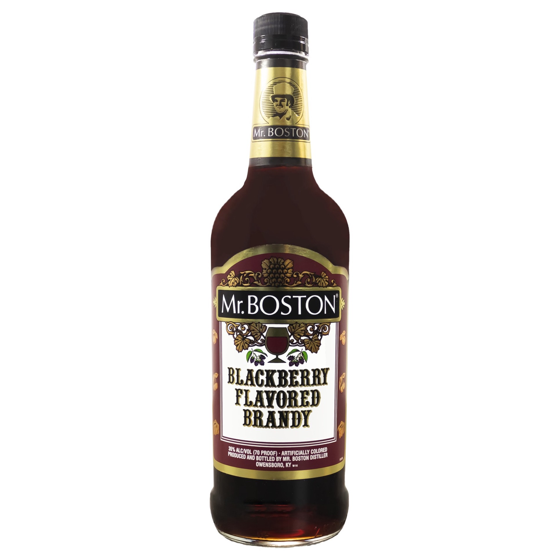 slide 1 of 2, Mr. Boston Blackberry Flavored Brandy 750ml 70 Proof, 750 ml