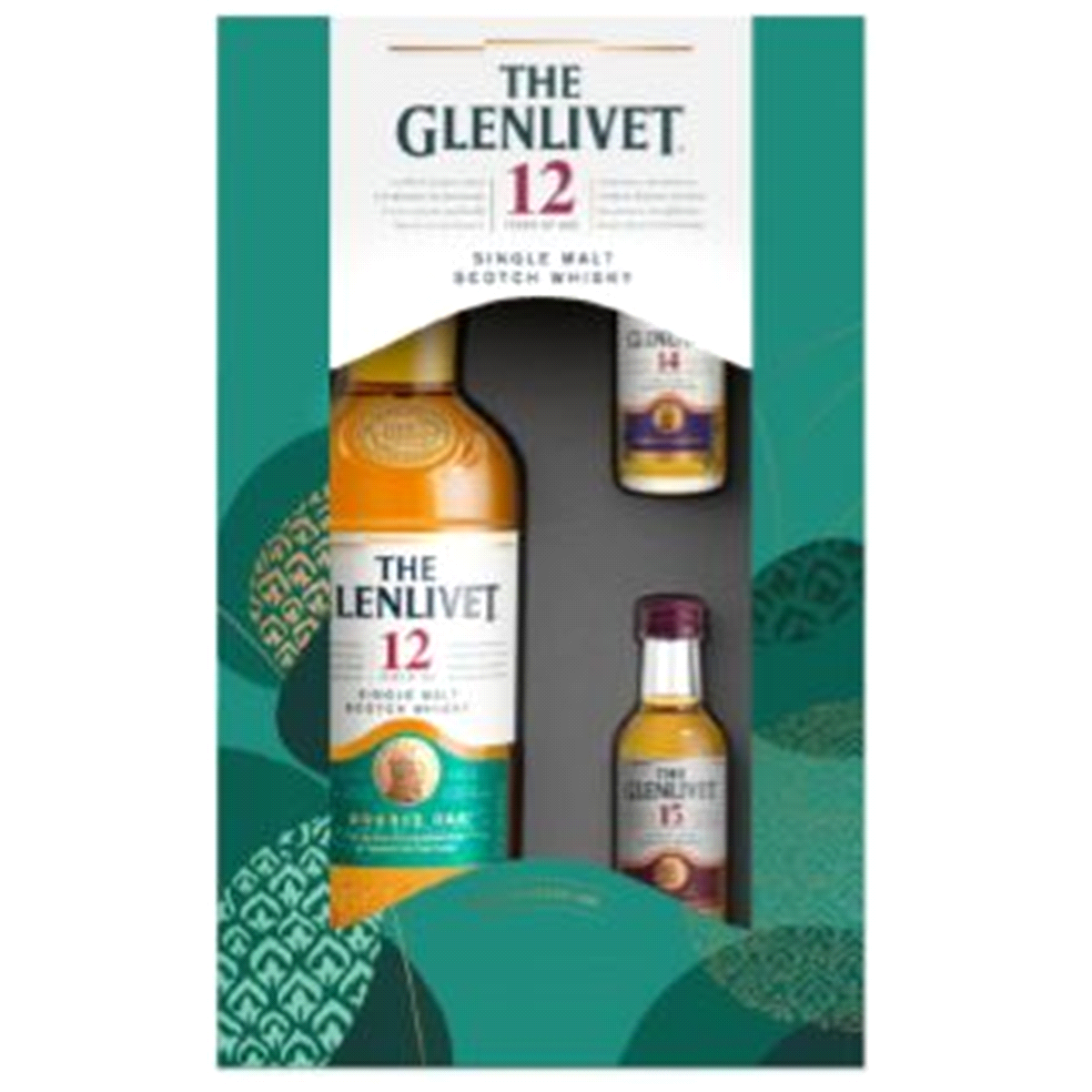slide 1 of 1, Glenlivet Scotch Singlemalt 12Yr With 14Y15Y Bottle, 750 ml